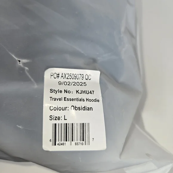 NEW COMFRT Black Sleeve Hoodie with Zipper Pocket. - Picture 8 of 9